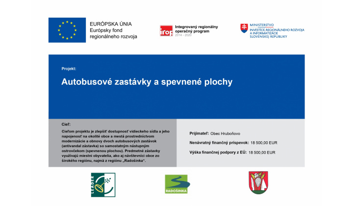 Projekt ’’Autobusové zastávky a spevnené plochy’’