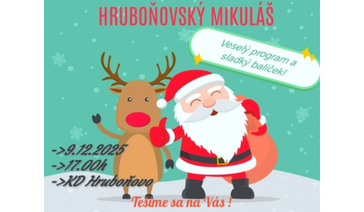 Pozývame Vás a najmä deti našej obce na stretnutie s Mikulášom dňa 09.12.2025